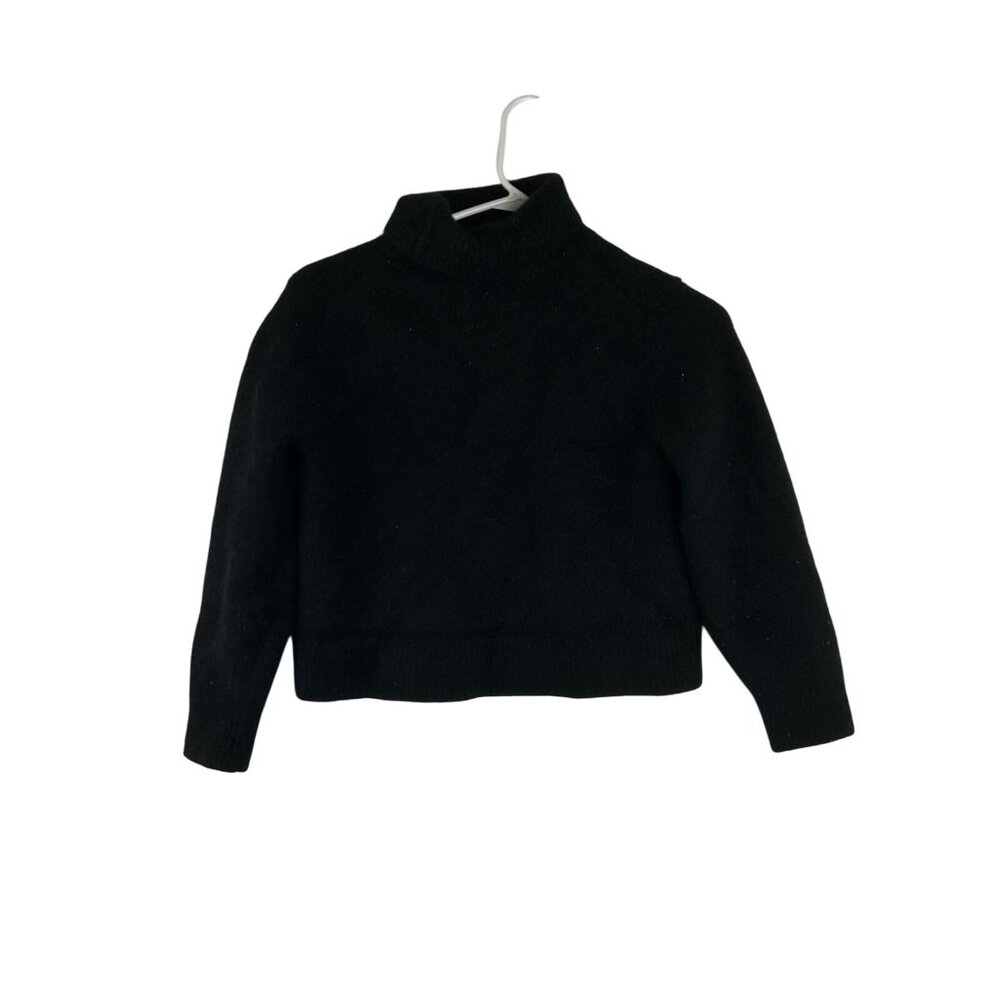Wilfred Aritzia Kids Small 100% Cashmere Sweater Turtleneck Black Long Sleeve